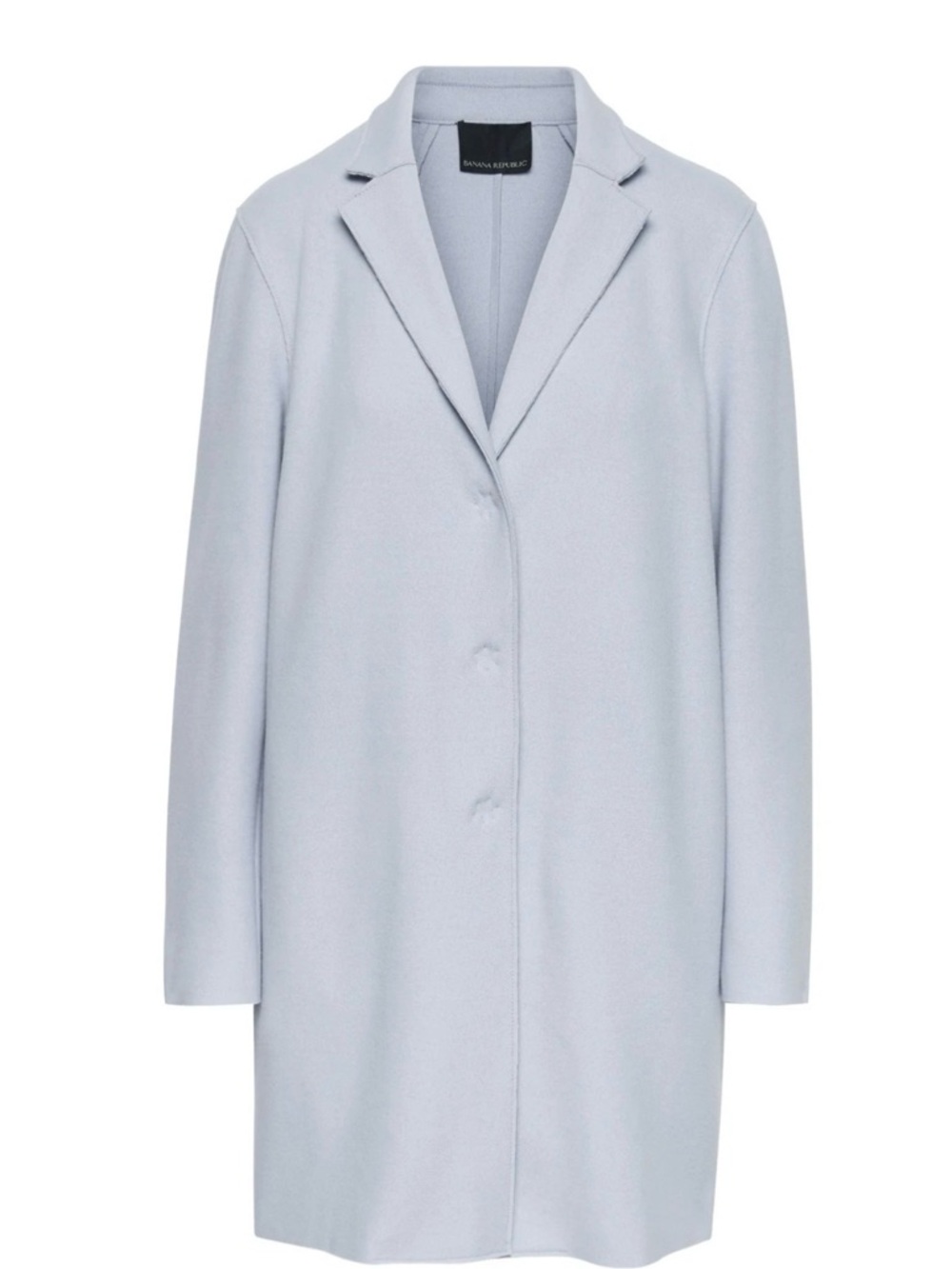 Banana Republic Mario Bellini Italian Wool Melton light Blue Unlined Car Coat S